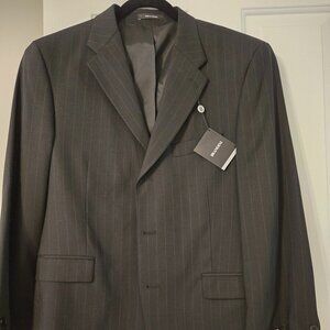 NWT Mens Brandini Black striped sport coat size 42S